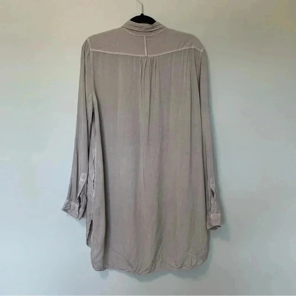 CP Shades grey  silver 100% rayon long sleeves shirt - Picture 5 of 5